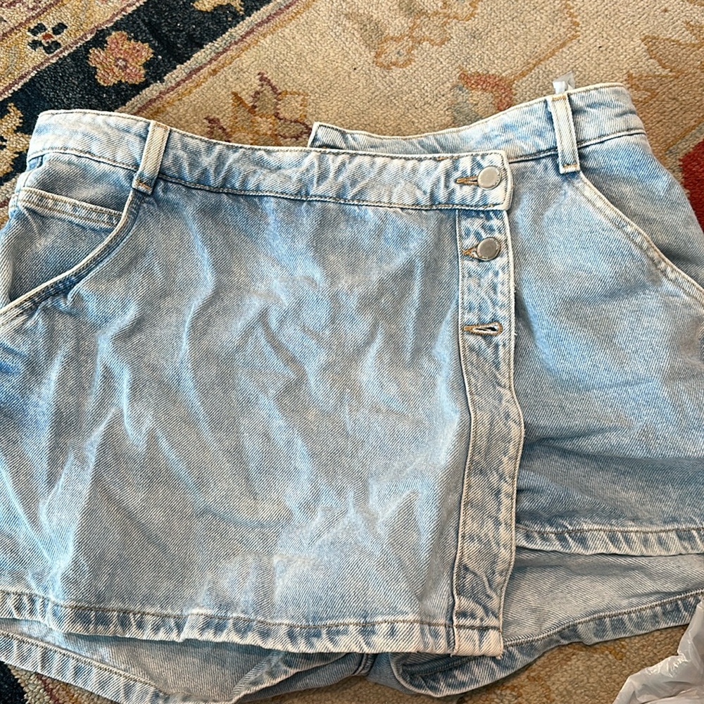 Zara-blue denim skort-L